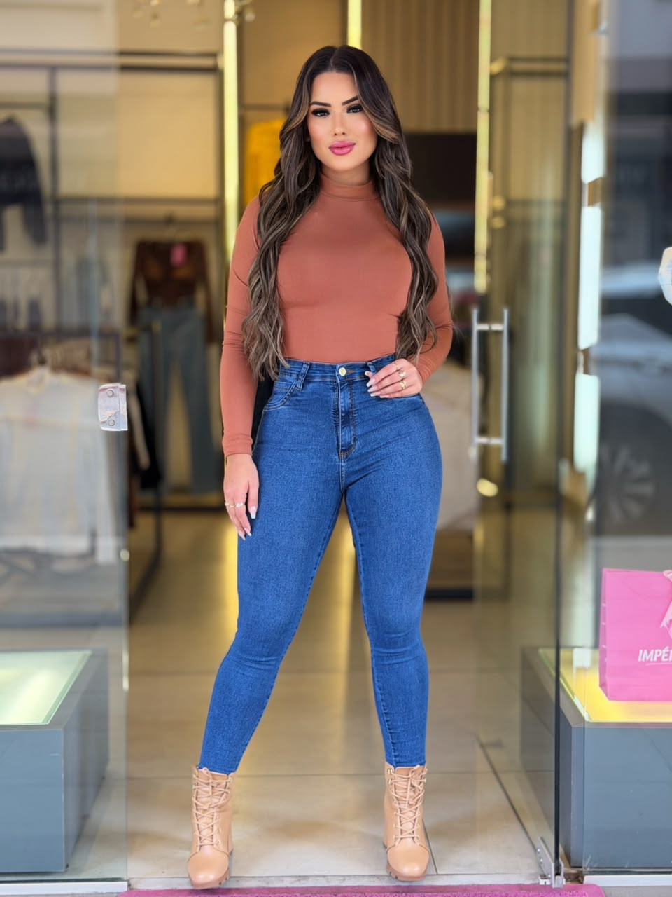 calÇa jeans melinda (lavagem escura)