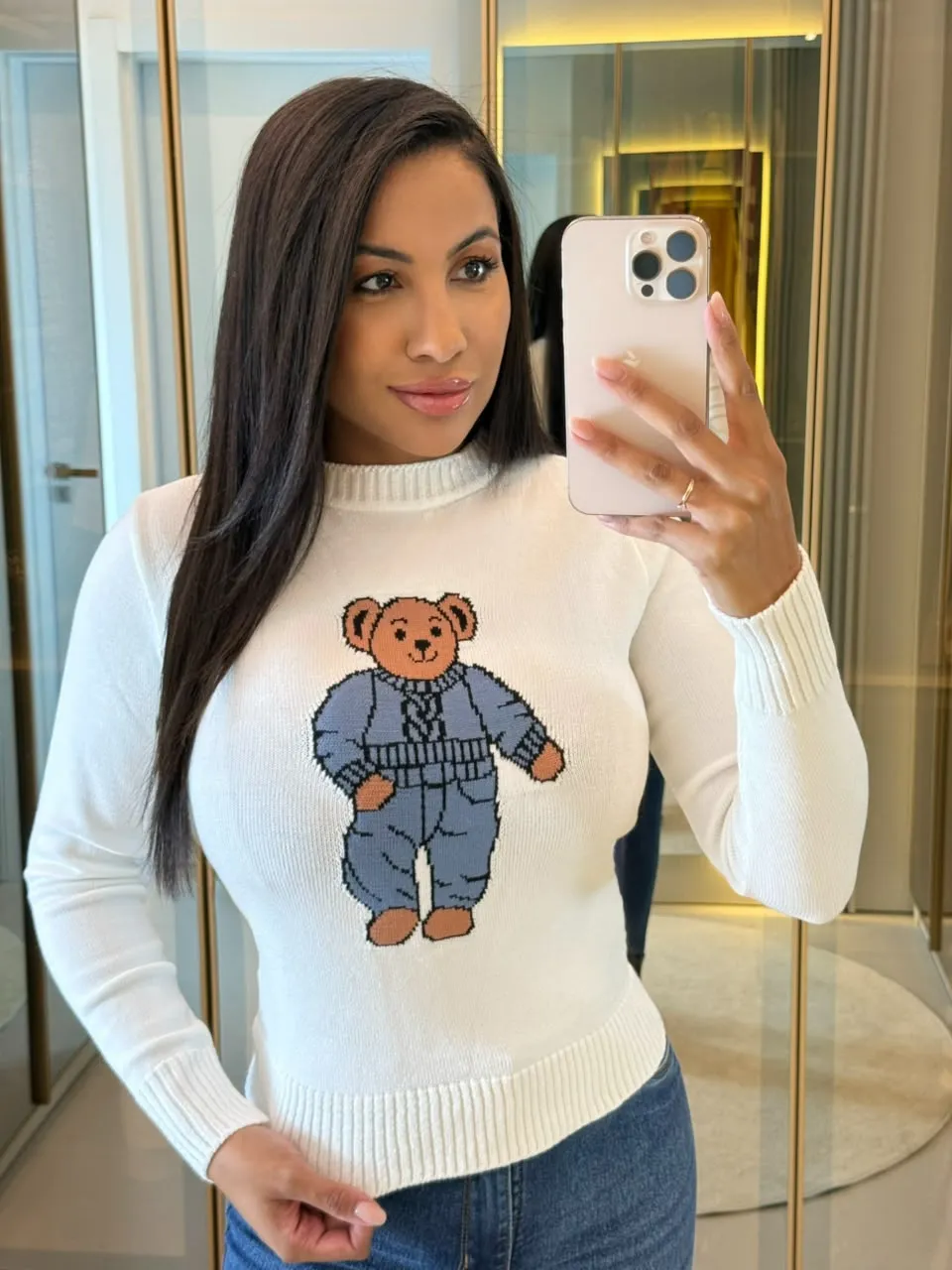 malha mousse urso (branco)