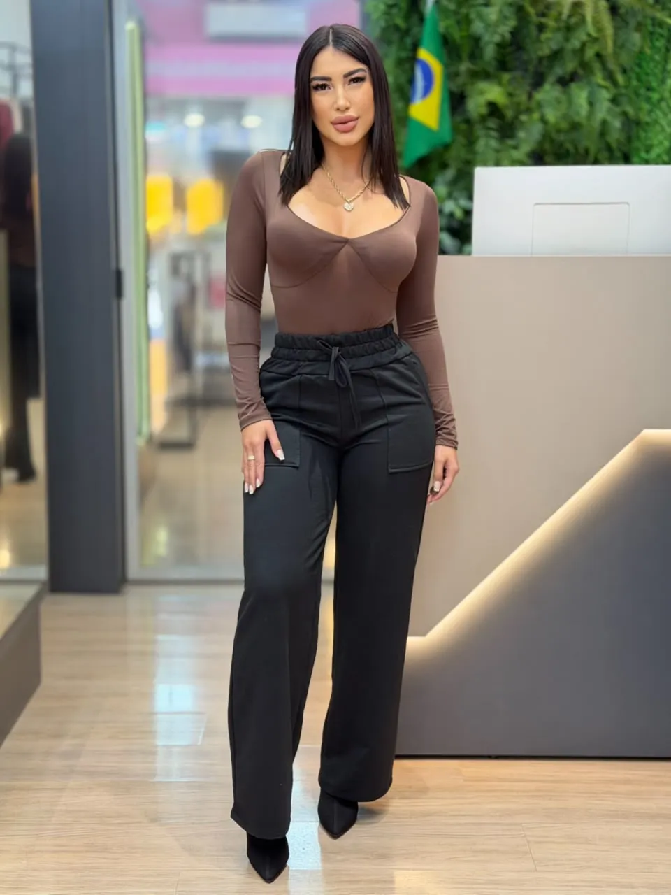 wide leg moletom (preto)