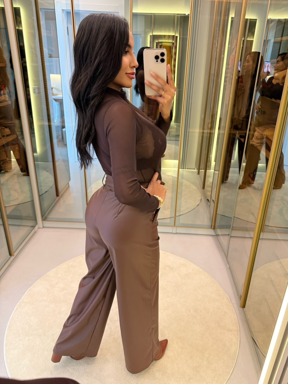 calÇa wide leg courino (marrom) calÇa wide leg courino (marrom)