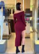 vestido mÍdi ribana (marsala)