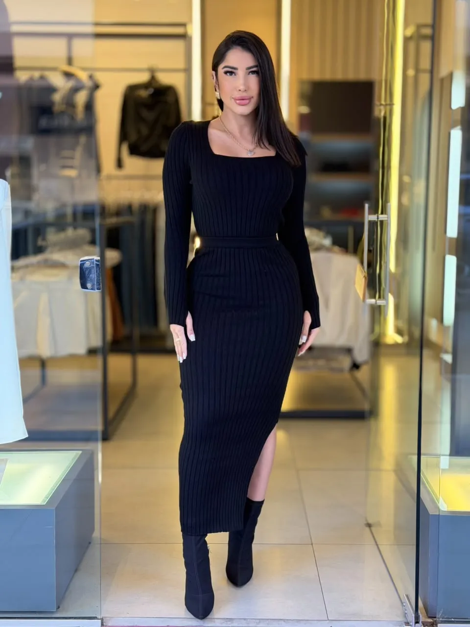 conjunto modal saia (preto)
